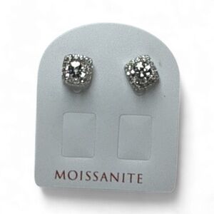 Moissanite 925‎ Silver Stud Earrings